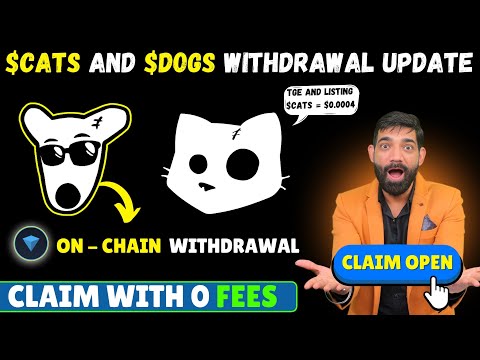 Dogs Coin On Chain Withdrawal Explained | Cats Coin withdrawal, Claim, Buy sell $0.00094 News #cats