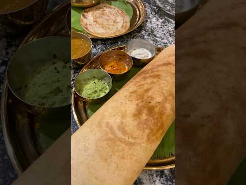 Dosa with chutneys or sambhar?🥰 #dosa #dosai #sambar #southindian #southindianfood #musttry #fypシ゚