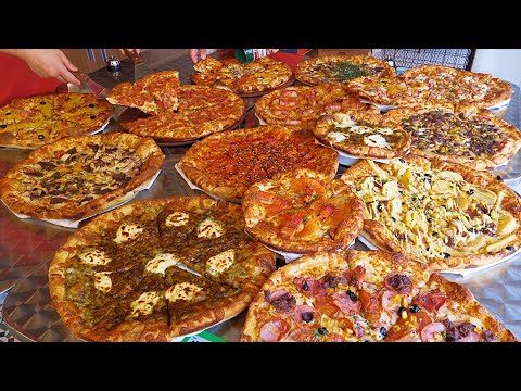 This pizza sells 9,000 pieces a month! Original American New York style pizza / korean street food