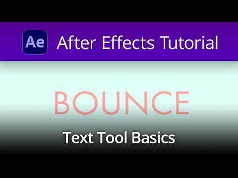 After Effects Tutorial - Text Tool Basics