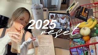 NEW YEAR RESET for 2025 | inspiring book haul, mindset shifts, minimizing my space, & healthy habits