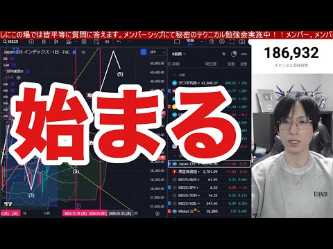 12/22【日本株チャンス相場来るか‼︎】損益通算終了まで日経平均上値重い→急落銘柄反転あるか。ドル円156円に急伸。米国株、ナスダック、半導体株、仮想通貨BTC大荒れ。