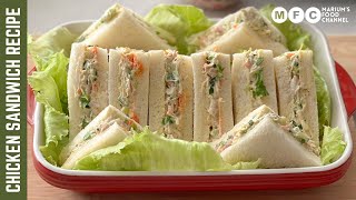 Lunch Box Ideas !! Cold Chicken Sandwich Recipe (Chicken & Veggies Sandwich) better than bakery