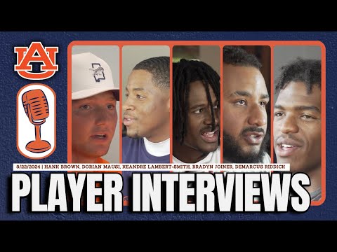 Hank Brown on QB2, Lambert-Smith on Playing in SEC, and More | Auburn Player Q&A 8/22/24