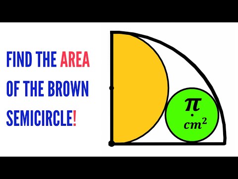 Can you find area of the Brown Semicircle? | (Circle) | #math #maths | #geometry