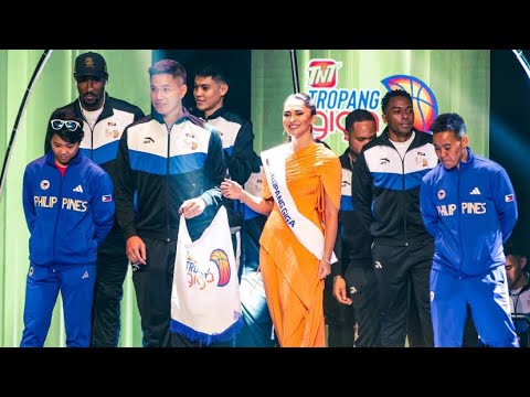 Tnt tropang giga together with there muse Atasha Muhlach in PBA  season 49 opening ceremony