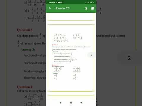 Class 6 Maths Chapter:- 7 Fractions Exercise 7.5 Solution