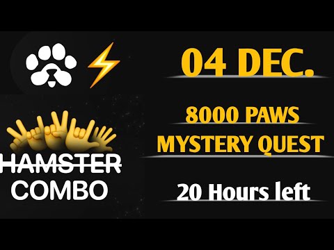 PAWS Airdrop Lucky Mystery Quest For Today 04 December 2024