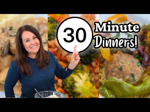 3 Dinners in ⏰ 30 MINUTES or less! | DELICUIOUS Quick & Easy Meals