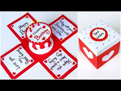 DIY Surprise Birthday gift box / Birthday card making easy and beautiful / Birthday card ideas