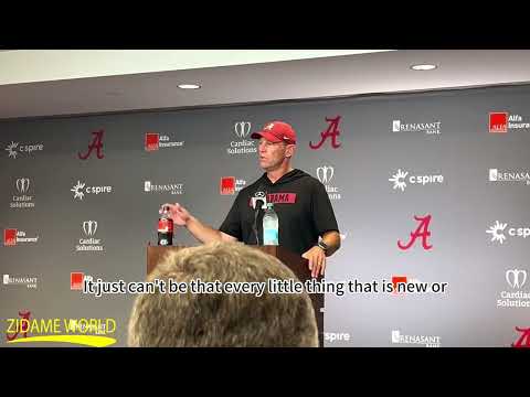 Alabama football coach Kalen DeBoer speaks on dominant Missouri win