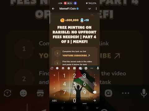 FREE MINTING ON RARIBLE NO UPFRONT FEES NEEDED | Part 4 of 5 | Memefi Code