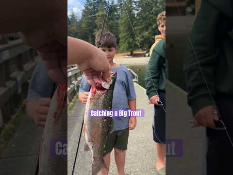 This Kid Caught a Huge Trout Using the Live Bait | Fishing in Federal Way, WA