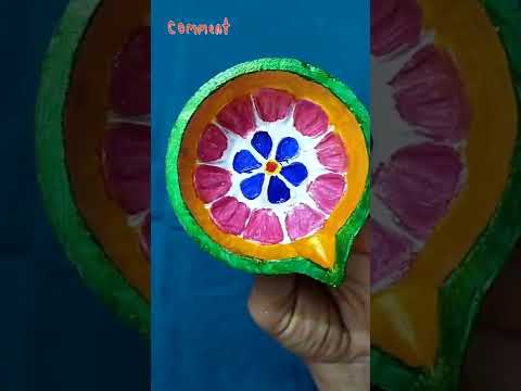 beautiful Diya colouring at home #diyadecorationathome