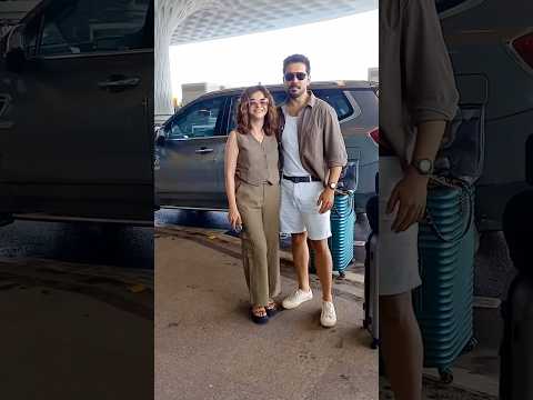 Rubina Dilaik with his husband at airport ✈️ beautiful couple ❤️.#rubinadilaik #bollywood #shorts