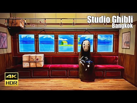 Walking Tour in Studio Ghibli Exhibition and Bangkok Downtown - Thailand 2023 [4K HDR]