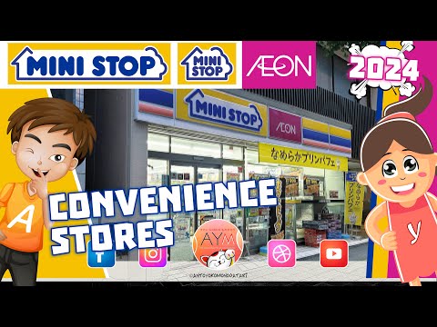 Konbini MINISTOP ミニストップ convenience store Minimarket h24 Giappone コンビニ conbini di AEONイオン ÆON