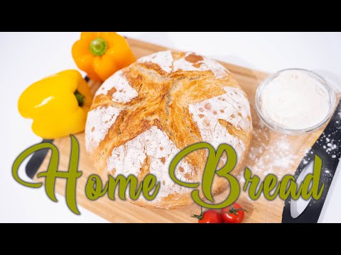 Bread Recipe, homemade crispy bread baked in a pot