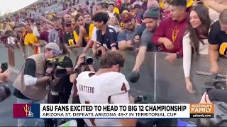 ASU fans celebrate crushing win to clinch Big 12 championship spot