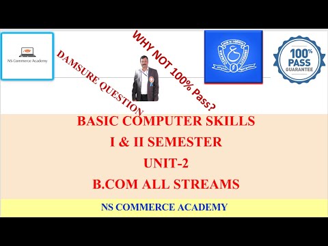 BCS IMP 2 - BASIC COMPUTR SKILLS - I&II SEMESTERS - B.COM ALL STREAMS -O.U