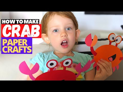 A Clever way of making a CRAB Paper Craft | Easy and Fun Paper Arts and Crafts for Kids