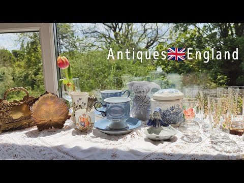 Looking for 🌼antiques & vintage in England in spring│tableware│Purchases│Flea market│ vlog