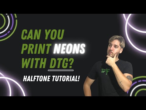 Can You Print Neons With DTG? Halftone Tutorial | Awkward Styles POD [2023]