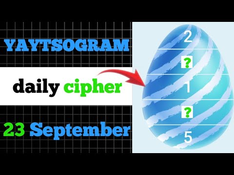 yaytsogram cipher | 23 Sep Cipher | yaytsogram daily cipher | yaytsogram code #yaytsogram #code