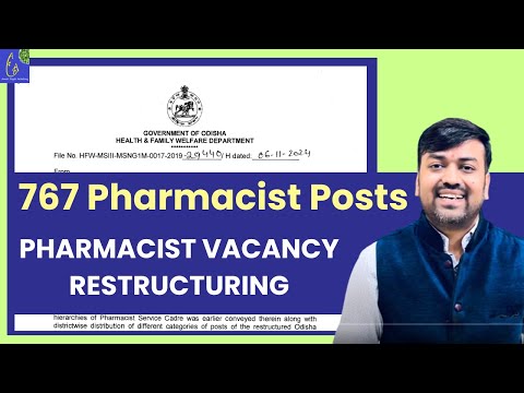 767 Pharmacist Posts PHARMACIST VACANCY RESTRUCTURING OSSSC | Pharmacist Interview RIMS JK || Jobs