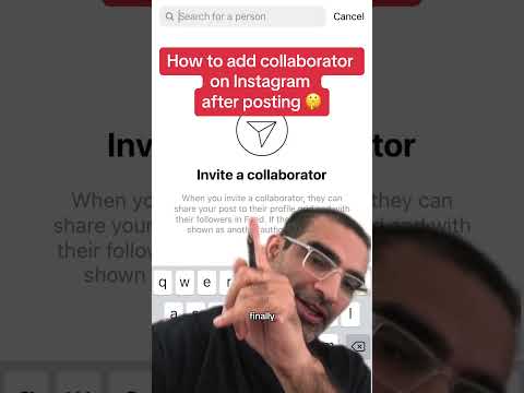 How to add collaborator on instagram after posting