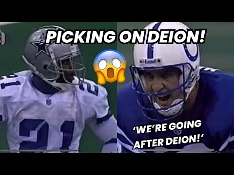 When Peyton Manning ‘TESTED’ Deion Sanders 🥵 (QB vs DB Matchup) Peyton Manning vs Deion Sanders!