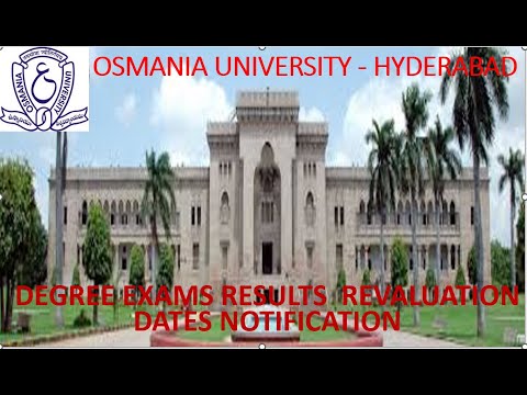 OU- B.A - B.Sc - BBA - B.Com - DEGREE COURSES - REVALUTION FEE AND DATES - NOTIFICATIONS