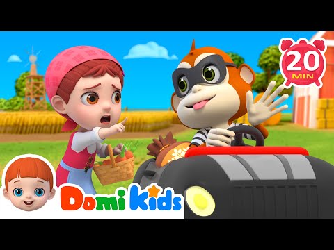 Stop, Sneaky Monkey! Baby Police To The Rescue! | Fun Kids Songs & Nursery Rhymes | Domi Kids