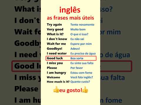 Inglês. Aprenda frases mais úteis em inglês para principiantes!