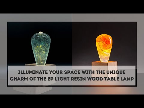 Handmade Resin Wood Table Night Light – Stunning Bedroom & Living Room Décor