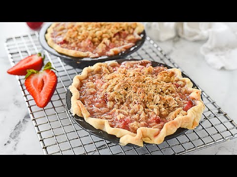 Strawberry Rhubarb Pie | Small Batch | Two Small Pies