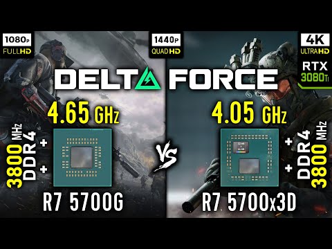 Ryzen 7 5700G vs Ryzen 7 5700x3D in Delta Force | RTX 3080 Ti [ 1080p vs 1440p vs 4K ]