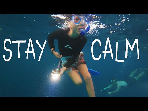 My Son Faces His Fear Of The Dark! - Night Snorkelling