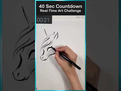 Can I Make It In Time?? 🤯 Draw in 40 Sec, Lost & Found Preorder Gift #artshorts #artchallenge #meiyu