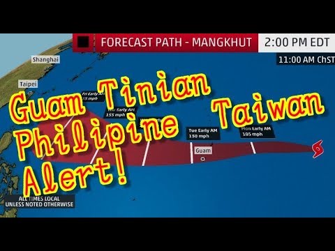 TYPHOON 26W MANGKHUT Guam Tinian Philipine  Taiwan Alert! 2018 9 10 台風２２号　日本回避！？