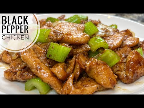 Black Pepper Chicken Stir Fry | Easy Juicy And Tender Chicken Stir Fry Recipe | Better Than Takeout