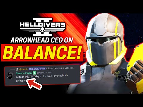 Arrowhead CEO on Helldivers 2 Balance Problems