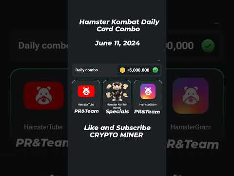 June 11, 2024 Card Combo - Hamster Kombat| Crypto Miner