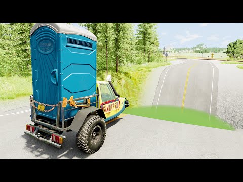 Mobil vs Giant Pit #18 - BeamNG Drive