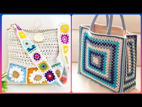 Ideas de patrones de bolsos tejidos a crochet hechos a mano