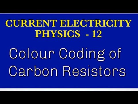 CURRENT ELECTRICITY -04 / Colour Coding of Carbon  Resistors / Physics Class 12