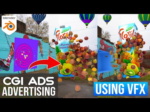 How To Create Fruits Juice CGI Ads Using VFX in Blender | Blender VFX Tutorial Beginner