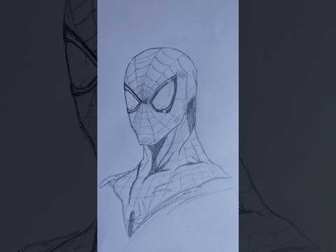 How to draw spiderman step by step #drawing  #sketch #marvel #spiderman #comics #shorts