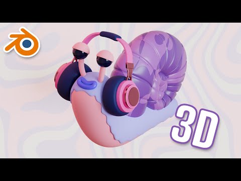 Cute 3D Cartoon Snail | Blender