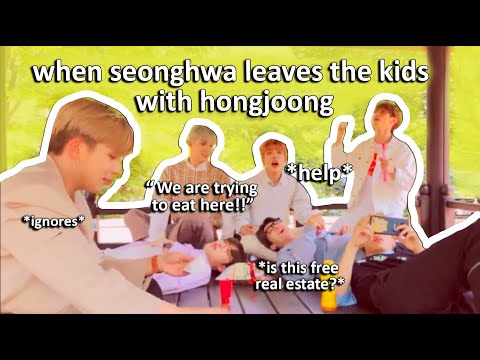 when seonghwa leaves the kids with hongjoong